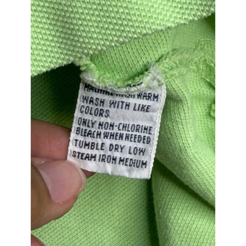 Polo Ralph Lauren Polo Men's Large Green Made in USA‎ Pink Pony 90s Vintage